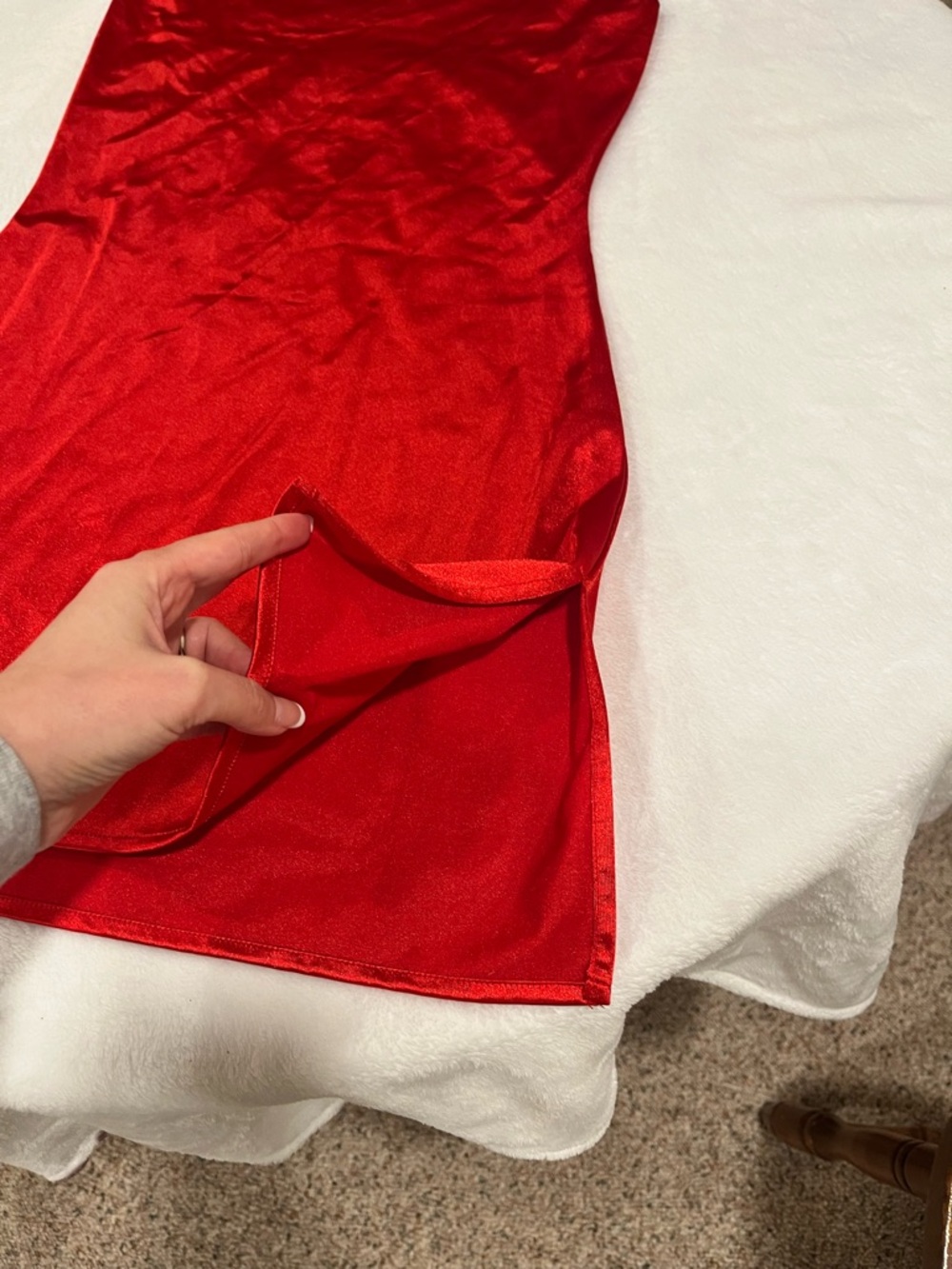 Zaful Red Mini Dress - Size 6 - Picture 3 of 9